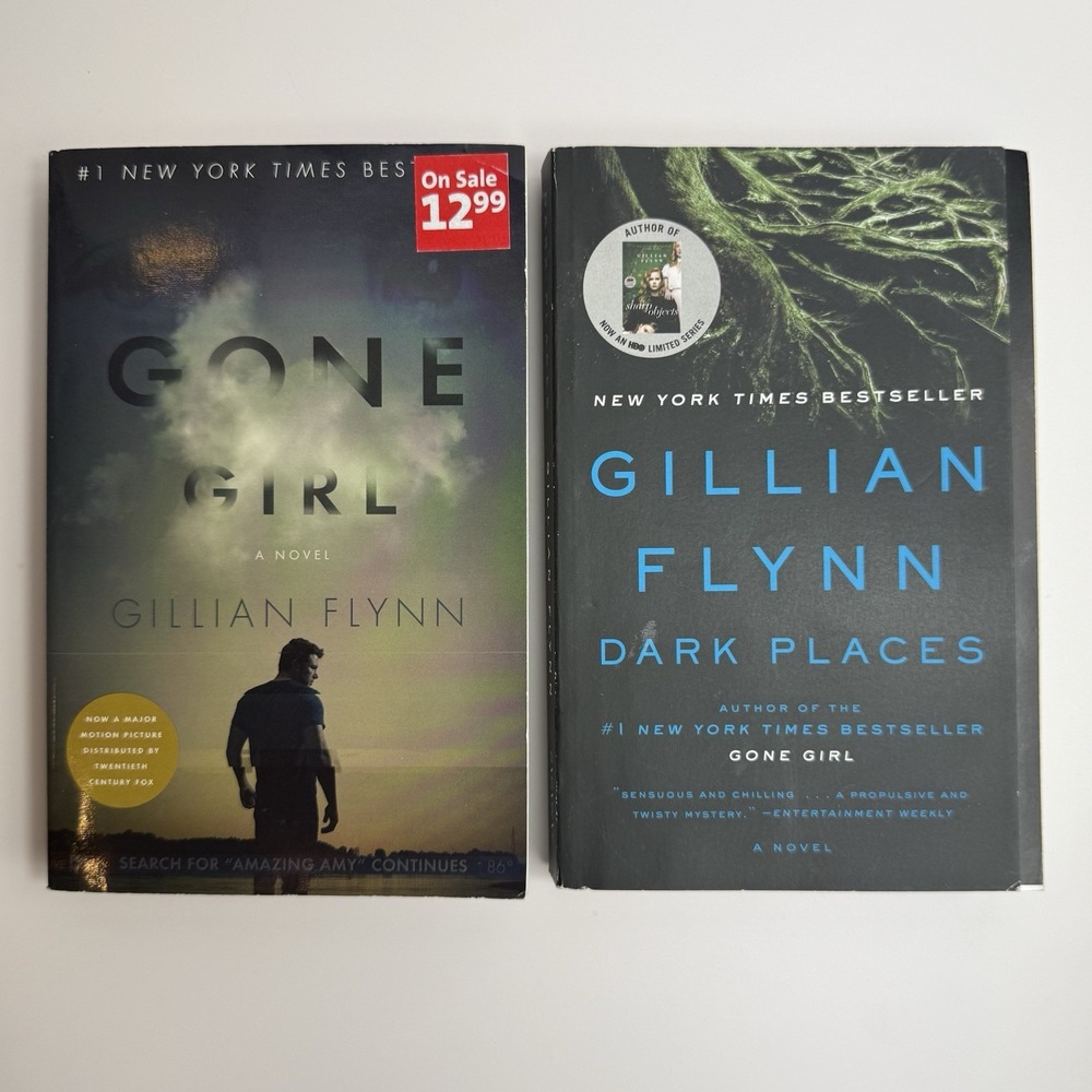 Gillian Flynn Gone Girl First Movie Tie In Dark Places Paperback 2-Book Book Lot